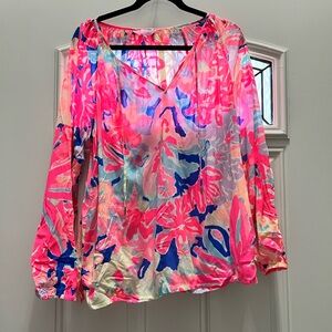 Lilly Pulitzer Willa Top Playa Hermosa Print XL